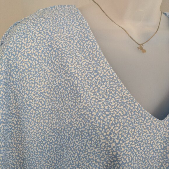 Sienna Sky Blue and White Print Dress - Picture 2 of 9